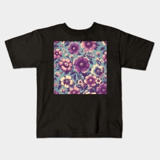 Purple Flowers Kids T-Shirt